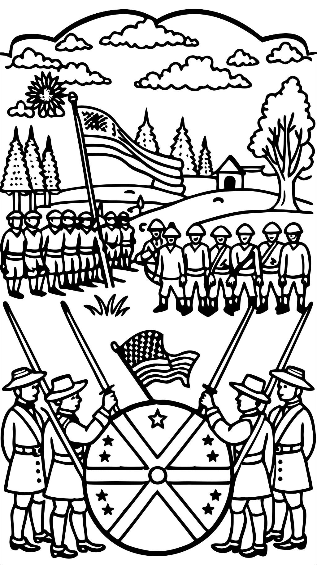 american revolutionary war coloring pages